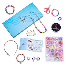 Carica l'immagine nel visualizzatore di Gallery, Sandno Perline Per Braccialetti Kit Perline Per Braccialetti Fai Da Te Bambina perline 10mm 600 Pz-Crea Braccialetti e Collane con Perline colorate-Gioielli creativi per bambini