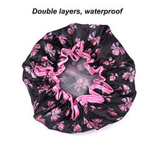 Carica l&#39;immagine nel visualizzatore di Gallery, ZARRS Cuffia Doccia Riutilizzabile,2 Pack Impermeabile Pink+wave Point - Ilgrandebazar