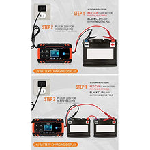 Carica l&#39;immagine nel visualizzatore di Gallery, URAQT Caricabatteria Auto, 12V/24V 8A Multi Protezioni Caricatore Rosso - Ilgrandebazar