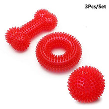 Carica l&#39;immagine nel visualizzatore di Gallery, PET SPPTIES Squeak per aggressivi Chewers Giocattolo da Denti 3PCS Red