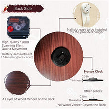 Carica l&#39;immagine nel visualizzatore di Gallery, SKJIND - Orologio da parete cucina, in legno, 12&#39;&#39;