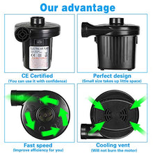 Carica l'immagine nel visualizzatore di Gallery, Pompa Elettrica,2 in 1 Elettrica Portatile,Pompe Elettriche Materasso...