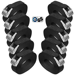 Cinghia di fissaggio Cinghie tensione con fibbia 10er Pack 2.5 cm x 6 m - Ilgrandebazar