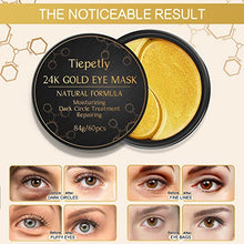 Carica l'immagine nel visualizzatore di Gallery, 60 Pcs Collagene Patch Occhi, 24K Maschera Occhi, Patch Occhiaie e Borse, Anti Occhiaie, Anti Rughe, Rimuovi Borse e Puffiness, Idrata Anti-Età