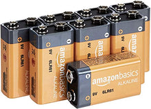 Carica l'immagine nel visualizzatore di Gallery, AmazonBasics - Batterie alcaline per uso quotidiano, 9V, Confezione da 8