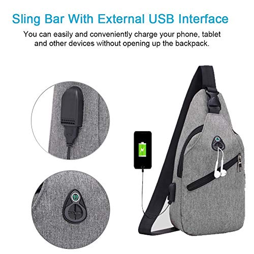 Borsa A Tracolla BAIGIO In Pelle - Zaino Petto, Crossbody, Impermeabile, Per Uomo - Foto 7