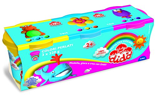 Dido' TRIS barattoli di pasta per giocare 220g nei colori perlati - Ilgrandebazar