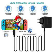 Carica l&#39;immagine nel visualizzatore di Gallery, Nintendo Switch AC Adapter, Alimentatore PD Tipo-C Adattatore, Nero
