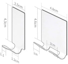 Carica l'immagine nel visualizzatore di Gallery, Gancio Autoadesivo(12 pcs), Gancio da Parete in Acciaio Inox, Ganci portasciugamani, Ganci Appendiabiti, Ganci Adesivi da Parete per Bagno e Cucina