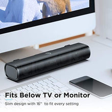 Carica l&#39;immagine nel visualizzatore di Gallery, BOMAKER Tapio I Mini Soundbar Bluetooth 5.0 Wireless, 16&#39;&#39; con DSP Black