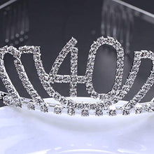 Carica l'immagine nel visualizzatore di Gallery, Frcolor Corona per Compleanno 40 Anni Cerchietto Diadema Principessa Donna... - Ilgrandebazar