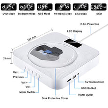 Carica l&#39;immagine nel visualizzatore di Gallery, Lettore CD/DVD Portatile Bluetooth Gueray CD DVD Montabile a Parete...