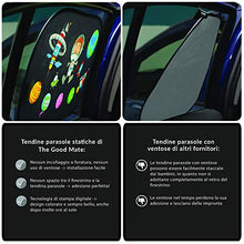 Carica l'immagine nel visualizzatore di Gallery, The Good Mate 2x Tendine parasole auto bambini Premium con astronauta