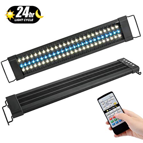 Powcan, lampada per acquario, 72 LED, con controller a infrarossi, con...