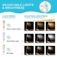 Carica l'immagine nel visualizzatore di Gallery, Lampada da Lettura GolWof 7 LED Luce per Ricaricabile...