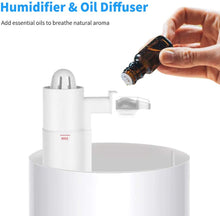 Carica l&#39;immagine nel visualizzatore di Gallery, Umidificatore Ambienti ad Ultrasuoni Capacità 3L Diffusore di Olio Essenziali Display LED Timer 12h Riempimento dall’Alto Due Bocchette Emissione Vapore ELEHOT