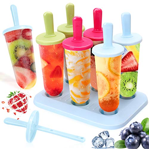 Bluelves Stampi Ghiaccioli, Popsicle Stampi, 6 Grande Miscelazione Del Colore