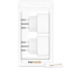 kwmobile Adattatore da Viaggio Svizzera Tipo J - 2x Adattatori Bianco - Ilgrandebazar