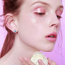 Carica l&#39;immagine nel visualizzatore di Gallery, Remebe Orecchini Ragazza Ipoallergenico, 100 Paia Colorati Fatti a...