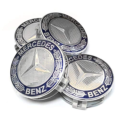 Mercedes Benz Set Originale Di 4 Coprimozzi In Cromo 75mm Nuovo OVP