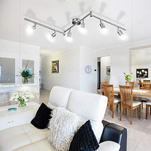 Carica l&#39;immagine nel visualizzatore di Gallery, Lampadario da Soffitto Luce Bianco 4500K, Bojim 6 Luci - Naturale