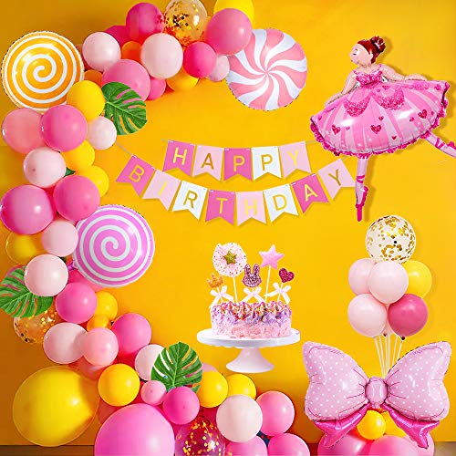 MMTX Addobbi Compleanno Bambina Festoni Kit 1 Anno Decorazioni –