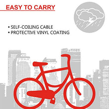 Carica l&#39;immagine nel visualizzatore di Gallery, Master Lock 8126EURDPRO Lucchetto Bici, Chiave, 1.8 m Cavo, Esterno, Nero