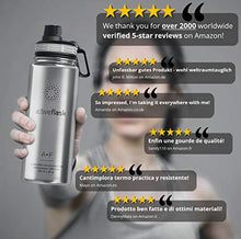 Carica l'immagine nel visualizzatore di Gallery, Bottiglia Acqua Termica Inox Active Flask + 680ml, Acciaio classico | 680ml