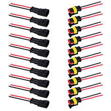 Carica l&#39;immagine nel visualizzatore di Gallery, Satinior 10 Kit 2 Pin Connettore Elettrico Impermeabile Auto Electrical...