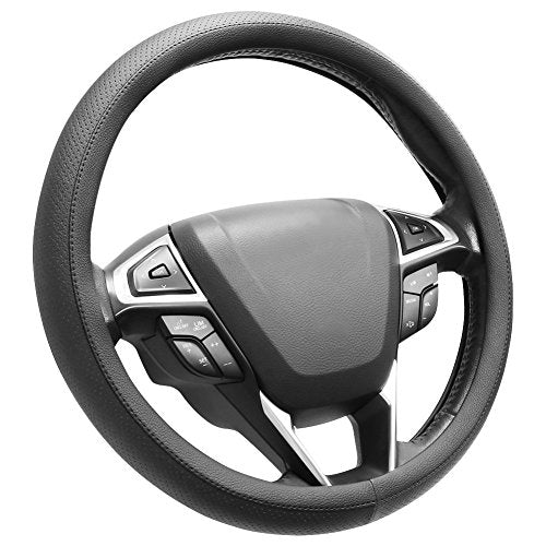 SEG Direct Pelle Microfibra Coprivolante Copertura Volante 37-39cm, 1.Nero - Ilgrandebazar