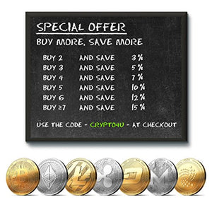 innoGadgtes Moneta Fisica Bitcoin rivestita in Oro 24 carati. Bitcoin, - Ilgrandebazar