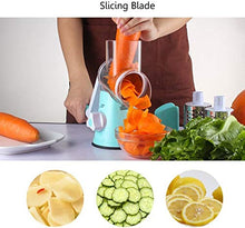 Carica l'immagine nel visualizzatore di Gallery, Tagliaverdure rotante 3 in 1 acciaio inox multifunzione, tagliaverdure Blu