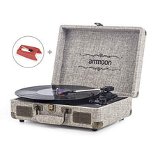 Carica l'immagine nel visualizzatore di Gallery, Giradischi Vintage, ammoon Blue tooth Vinile a 3 Velocità per...
