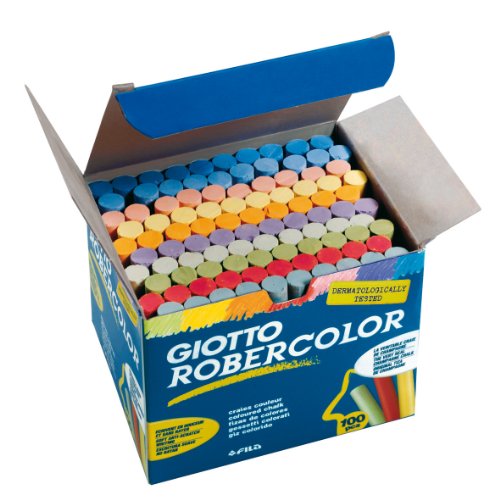 Giotto Gessi per lavagna, colori vari, scatola 100 pezzi multicolore - Ilgrandebazar