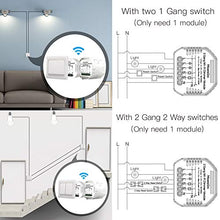 Carica l&#39;immagine nel visualizzatore di Gallery, MoesGo Mini 2 Gang Modulo smart WiFi fai da te per interruttori, modello...