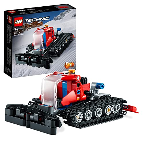 LEGO 42148 Technic Gatto delle Nevi, Set 2 in 1 con Motoslitta e Spazzaneve Giocattolo,Modello di Veicolo, Giochi per Bambini,Idee Regalo Inverno