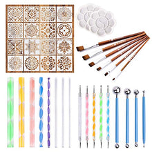 Carica l&#39;immagine nel visualizzatore di Gallery, 41PCS Mandala Punteggi Set di strumenti, kit pittura Rocks...