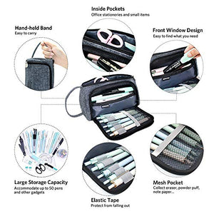 Astuccio Portamatite Grande Capacità porta Trucco Cartoleria Grigio