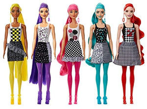 Barbie Color Reveal -Serie Monocolor, Bambola con 7 Sorprese, Assortimento Casuale, Giocattolo per Bambini 3+ Anni, GTR94 Single