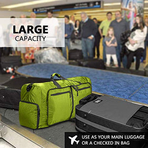 Pujuas Borsa da Viaggio, 85L Leggero Bagaglio Viaggio Verde Chiaro