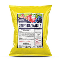 Carica l&#39;immagine nel visualizzatore di Gallery, Albagarden - Zolfo in Polvere bagnabile - Concime Minerale Naturale, Biologico, Pronto da Utilizzare con Fungicida Acaricida Oidio Mal Bianco Peronospora Ticchiolatura per Vite Olivo Agrumi X 1 kg