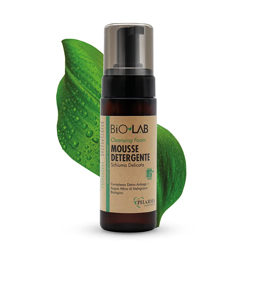 Bio-Lab | MOUSSE DETERGENTE Illuminante SCHIUMOGENO elimina ogni impurità, restituisce naturale luminosità, ideale per un uso quotidiano, mattina e sera. CERTIFICATO BIO