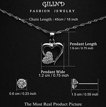 Carica l&#39;immagine nel visualizzatore di Gallery, Gilind Collana Argento 925 Cuore e orecchini set per le donne + Double Heart - Ilgrandebazar
