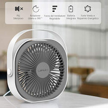 Carica l'immagine nel visualizzatore di Gallery, LaHuko USB Ventilatore da Scrivania, 20cm Portatile Tavolo...