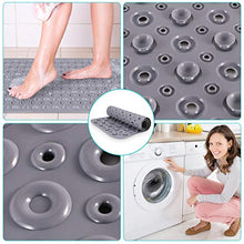 Carica l&#39;immagine nel visualizzatore di Gallery, RenFox Tappetino Doccia Antiscivolo per Vasca da Bagno Grigio
