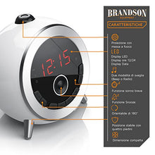Carica l&#39;immagine nel visualizzatore di Gallery, Brandson - Radiosveglia FM a proiezione - Orologio Radio - Sveglia Digitale...