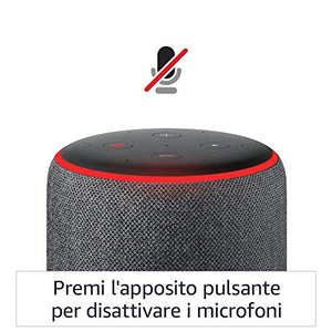 Echo Plus (2ª generazione) – Hub per Casa Intelligente Tessuto antracite