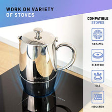 Carica l&#39;immagine nel visualizzatore di Gallery, VeoHome Caffettiera Induzione 6 Tazze 300 ml con Filtro Riduttore | 300 mL
