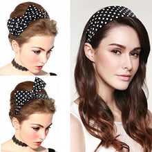 Carica l&#39;immagine nel visualizzatore di Gallery, PIXNOR Filo archetto Bowknot retrò Polka Dot filo titolari di capelli per...