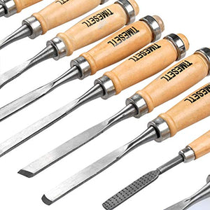 TIMESETL 12 scalpelli per Legno + 2 Lime + 4 Pezzi di Olio Pietra,... - Ilgrandebazar